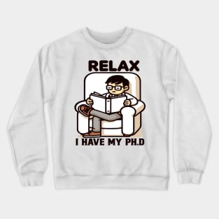 Chill and Scholarly Crewneck Sweatshirt